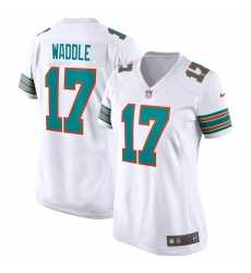 Womens Miami Dolphins #17 Jaylen Waddle White Vapor Untouchable Stitched NFL Jersey Dzhi->women nfl jersey->Women Jersey